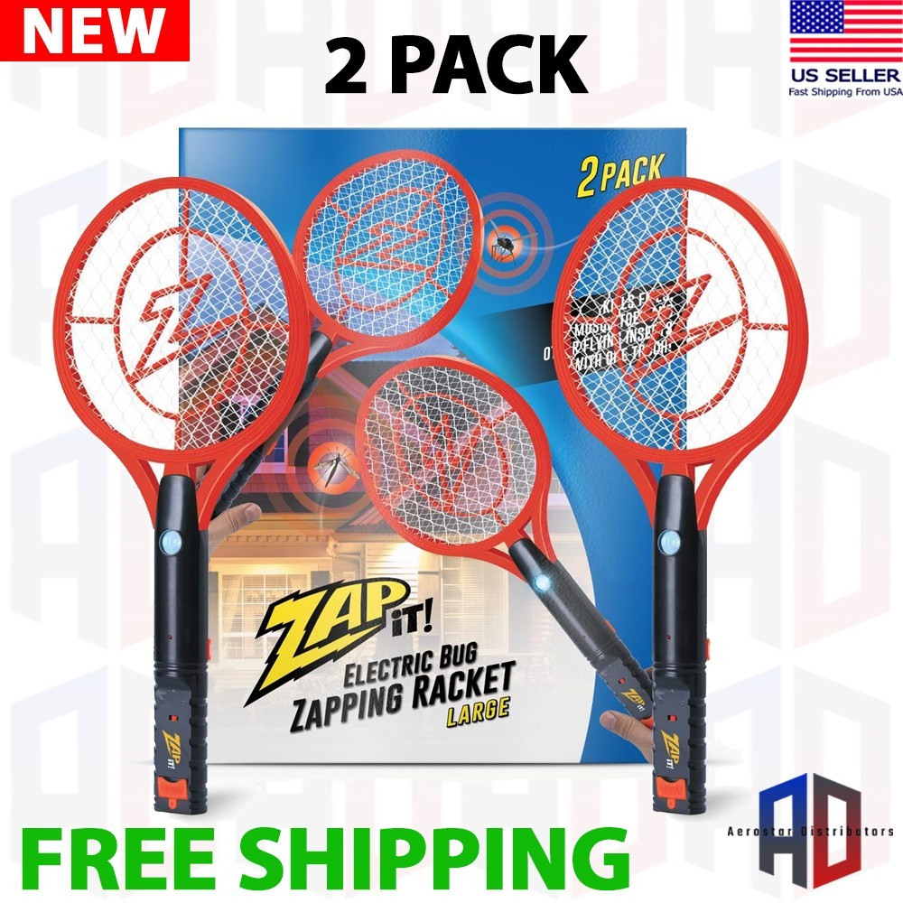 ZAP IT! Bug Zapper Rechargeable Bug Zapper Racket, 4,000 Volt, USB Charging