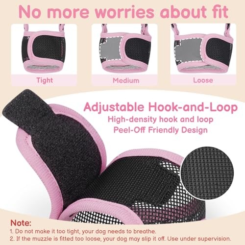 Mesh Dog Muzzle for Short Snout Small Dogs, Adjustable Muzzle for Chihuahua