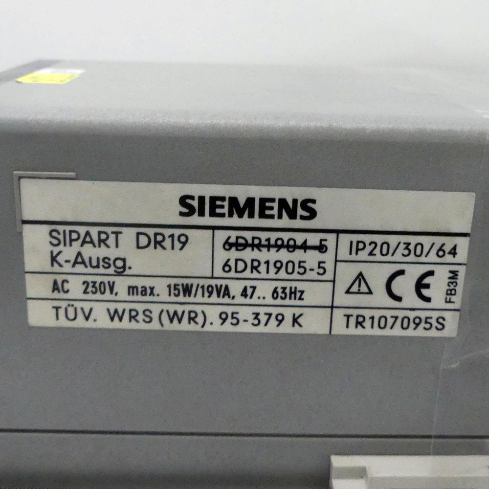 Siemens SIPART DR19 6DR1905-5 Compact Controller -used-
