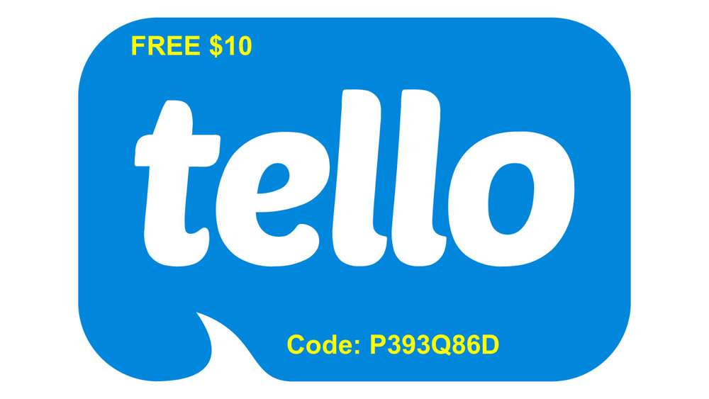 Tello new account $10 Credit code P393Q86D