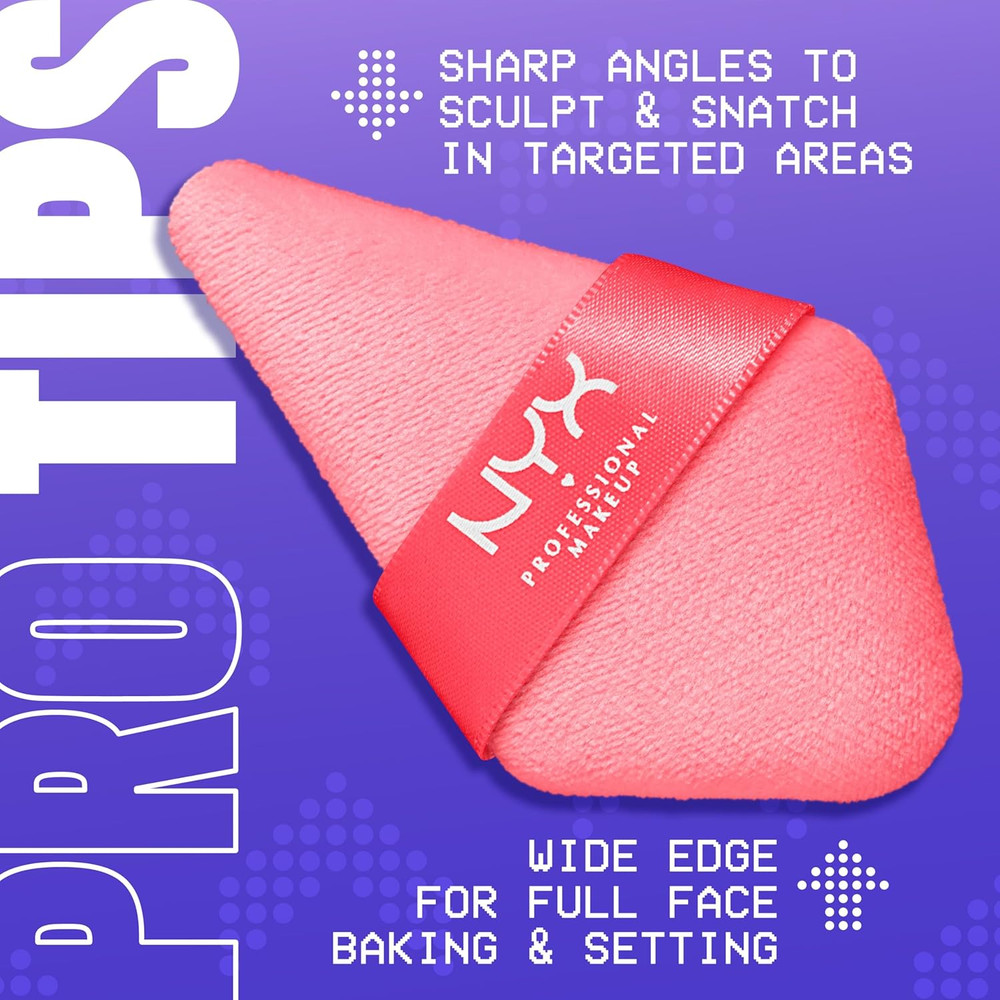 Wonder Setting Powder Puff Applicator, Soft, Reusable Triangle Powder Puff for A