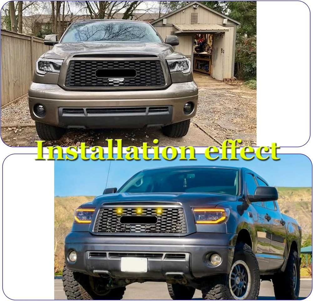 Front Grill Compatible with 2010 2011 2012 2013 Tundra, Replacement Front Bumper