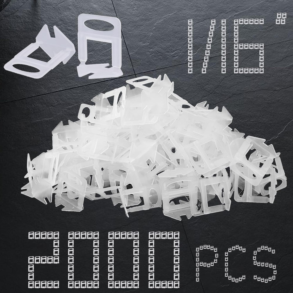 Tile Leveling System Clips 1/16" 2000 tile clips, 2000-tile