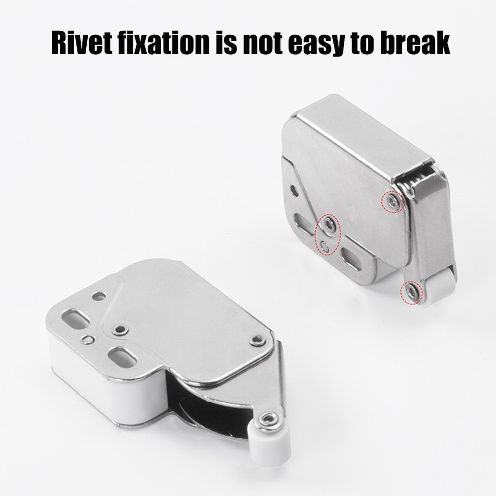 4 Pack Spring Loaded Push Catch Latch for Cabinet Doors For Easy Operation