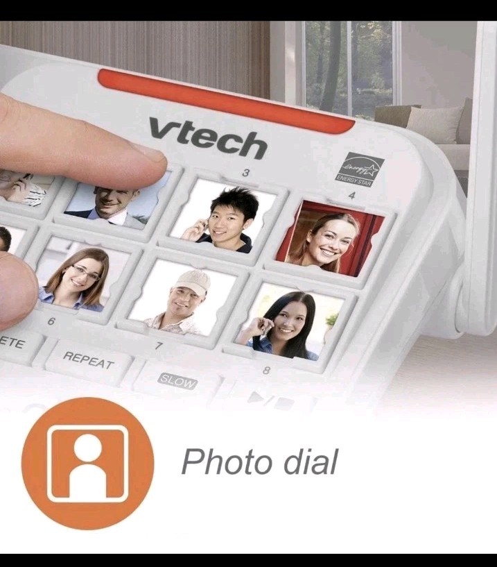 VTech SN5147 Amplified Corded Cordless Phone Answering Machine Big Button