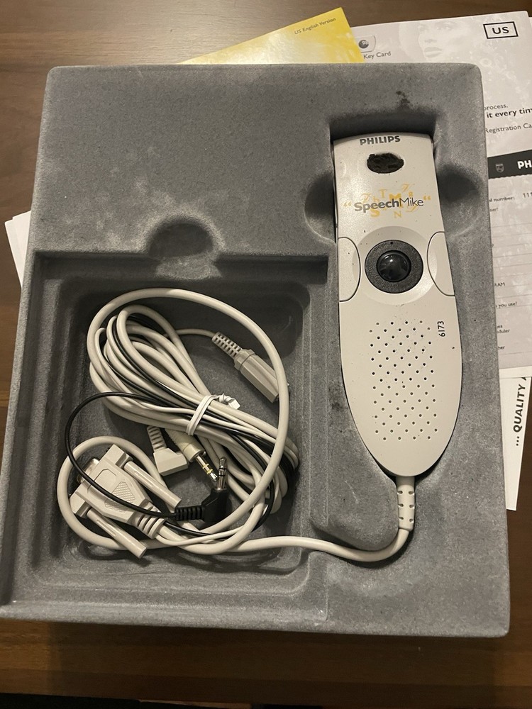 Philips Speech Recognition FreeSpeech 98 SpeechMike Microphone Trackball