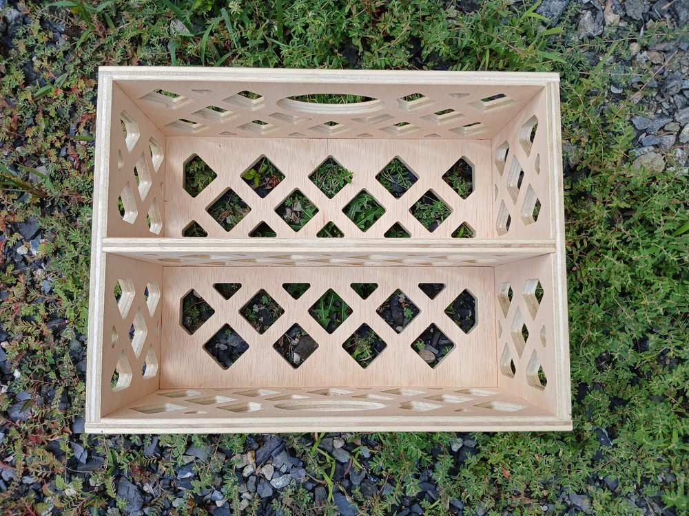 Wood CD Storage Crate - 2 row