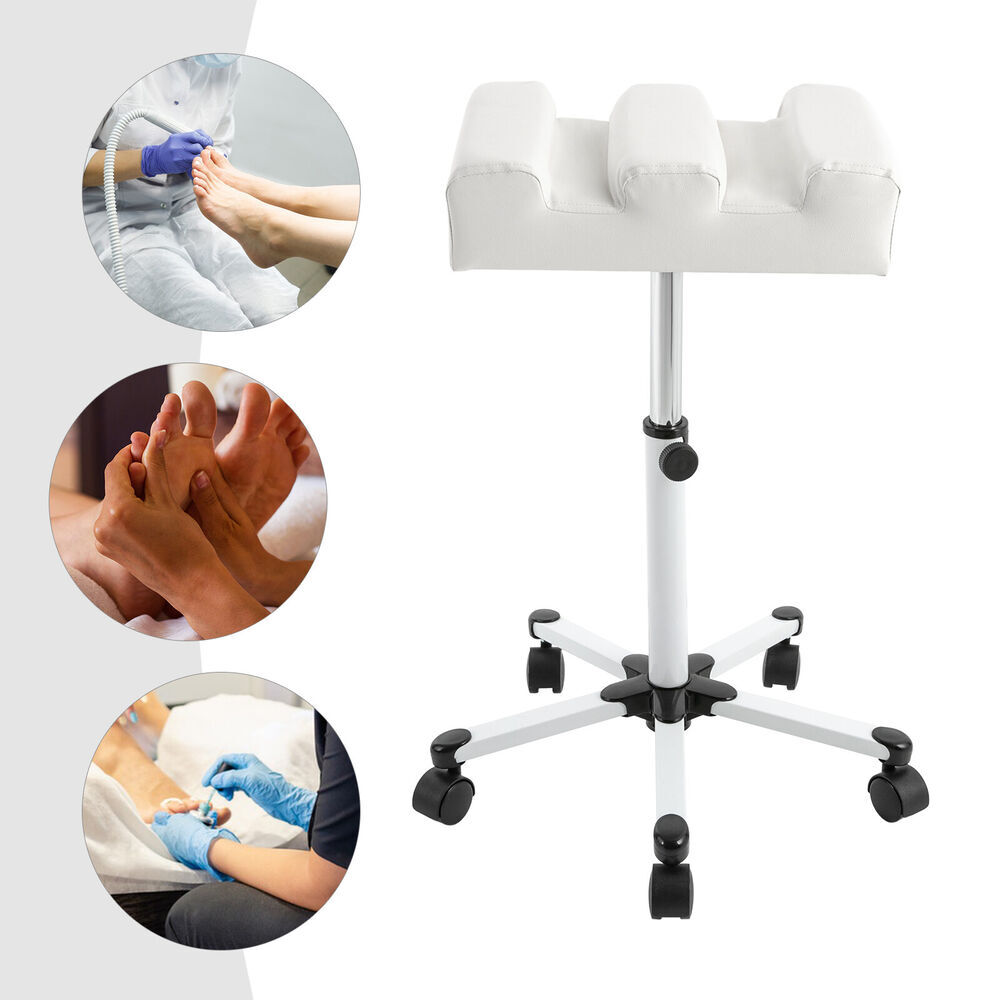 Adjustable Rolling Pedicure Stool with Wheels for Home Spa Comfort