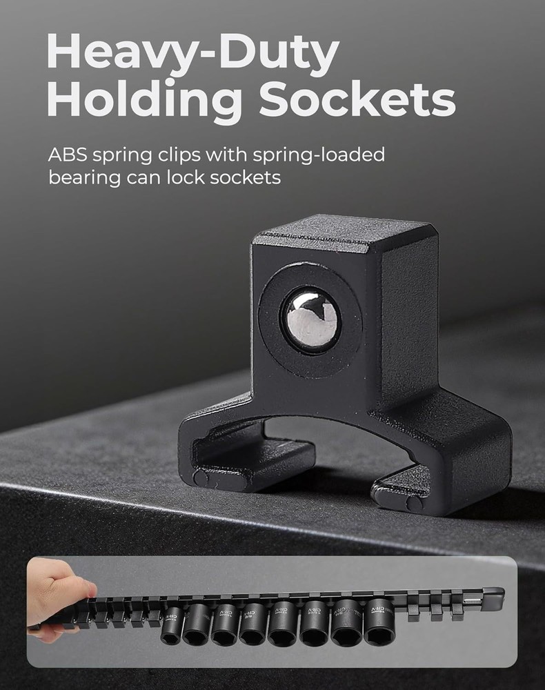 Strong Aluminum Socket Storage Solution - 3-Piece Set for Organized Workshops