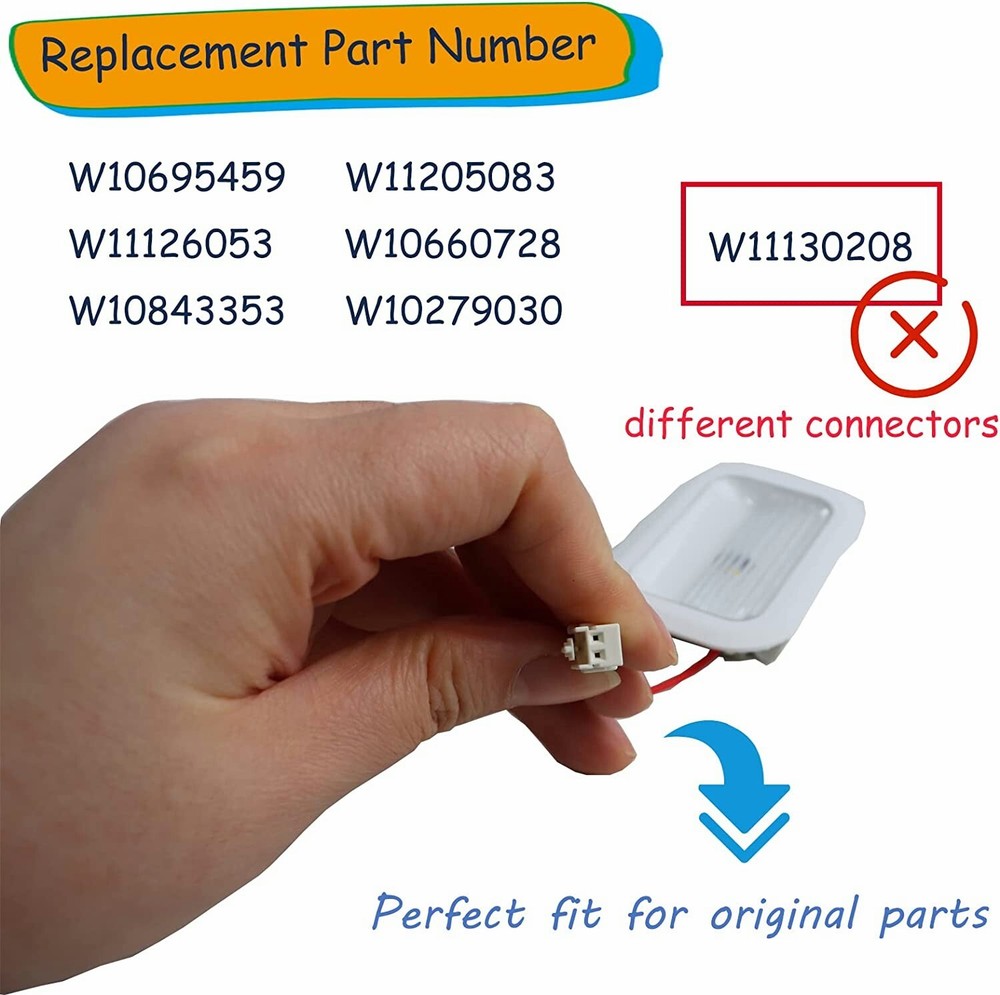 LED Light W10695459 Module Assembly w. maytag for Whirlpool Refrigerator