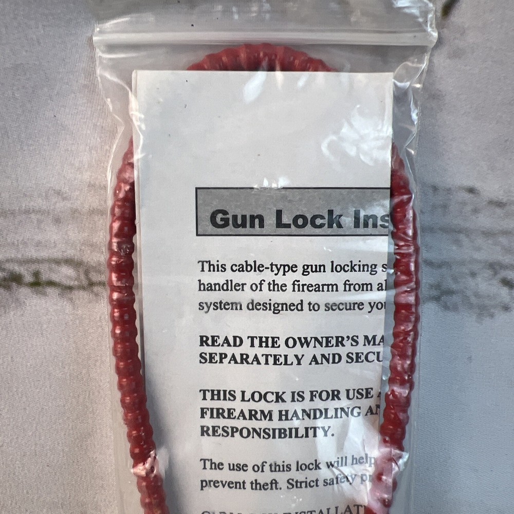 Hand Gun Cable Lock 6.5" Cable 2 Keys New