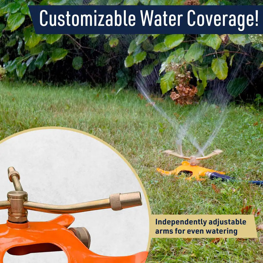 3-Arm Rotating Lawn Sprinkler