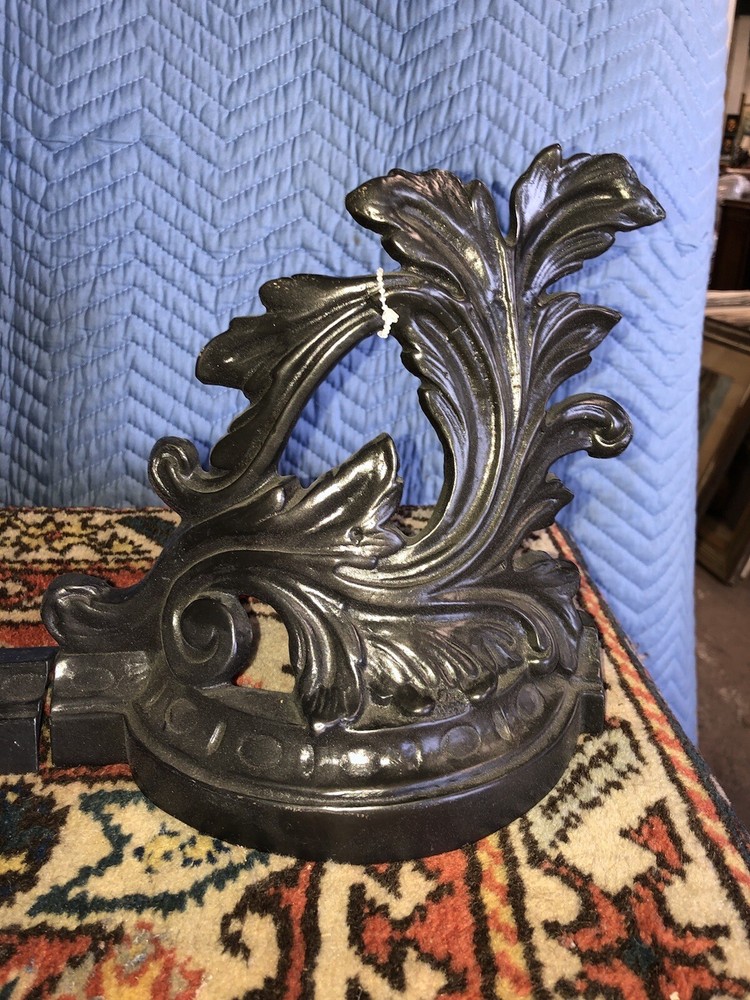 Louis XVI Style French Chenets Fireplace Front