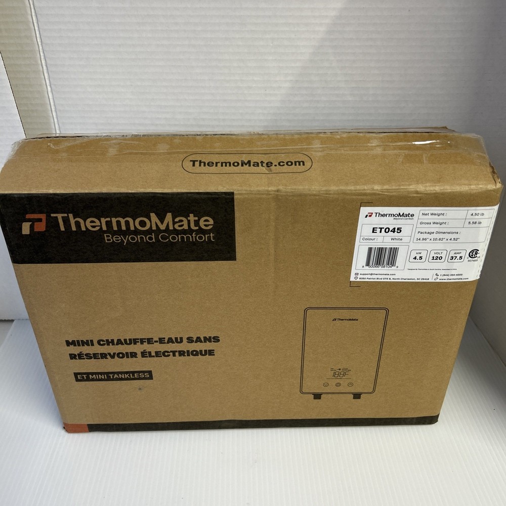 Mini Tankless Water Heater Electric 110V ~ 120V Sink 4.5kW 37.5A at 120V Small