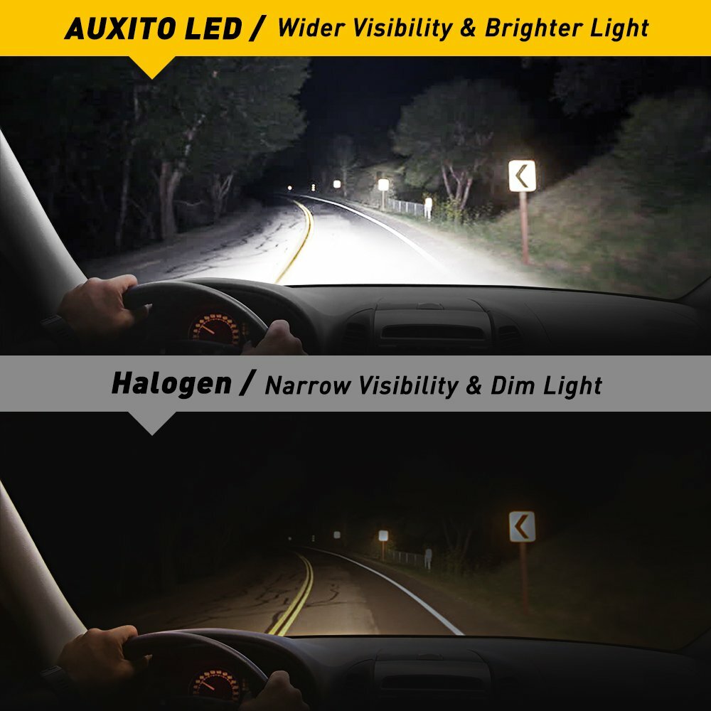 AUXITO H11 LED Headlight Kit Low Beam Bulb Super Bright 6500K CANBUS Free Return