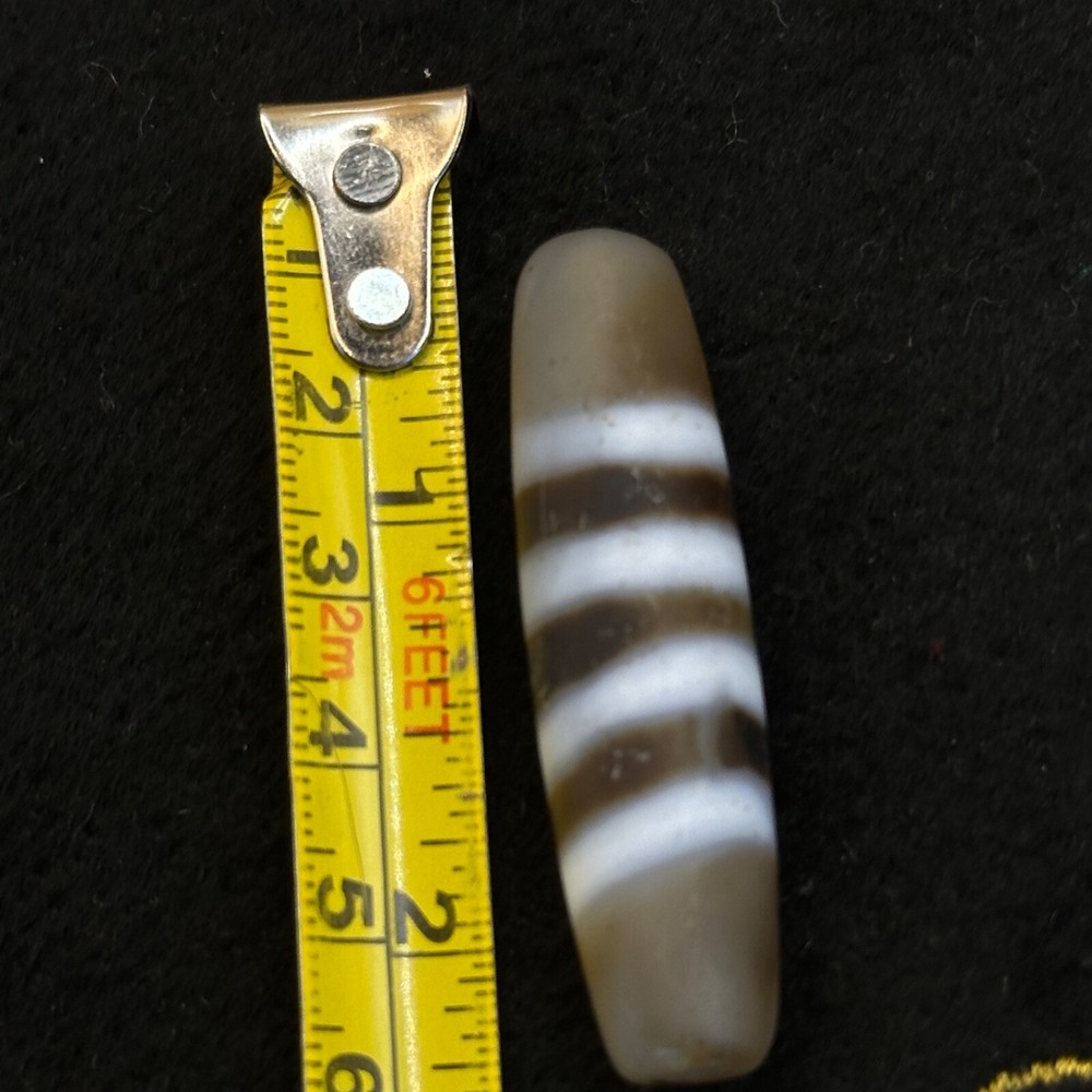Ancient Himalayan Tibetan Agate Tiger Striped Bead