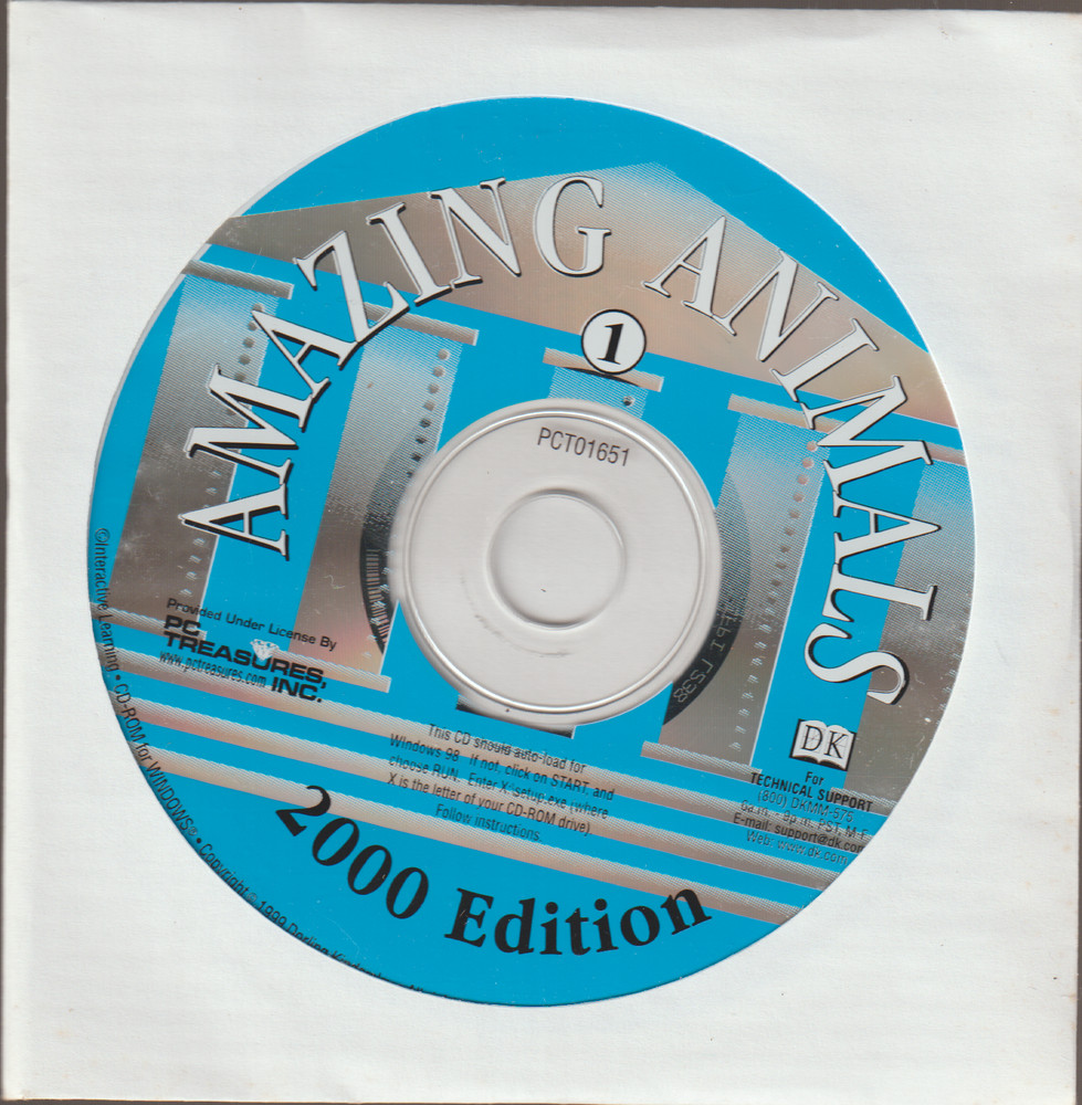 Amazing Animals 2000 Edition PC Game Learning Interactive Windows/Mac CD-Rom