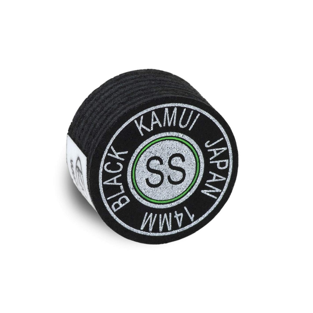 Black Laminated Pool Billiard CUE TIP - 1 pc (Super Soft, 14 mm)