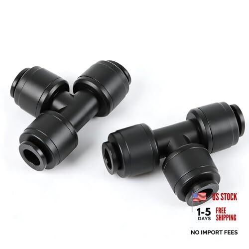 30 PCS Quick Connect Drip Irrigation 1/4" Tee Fitting, 1/4" Quick Connect Tee