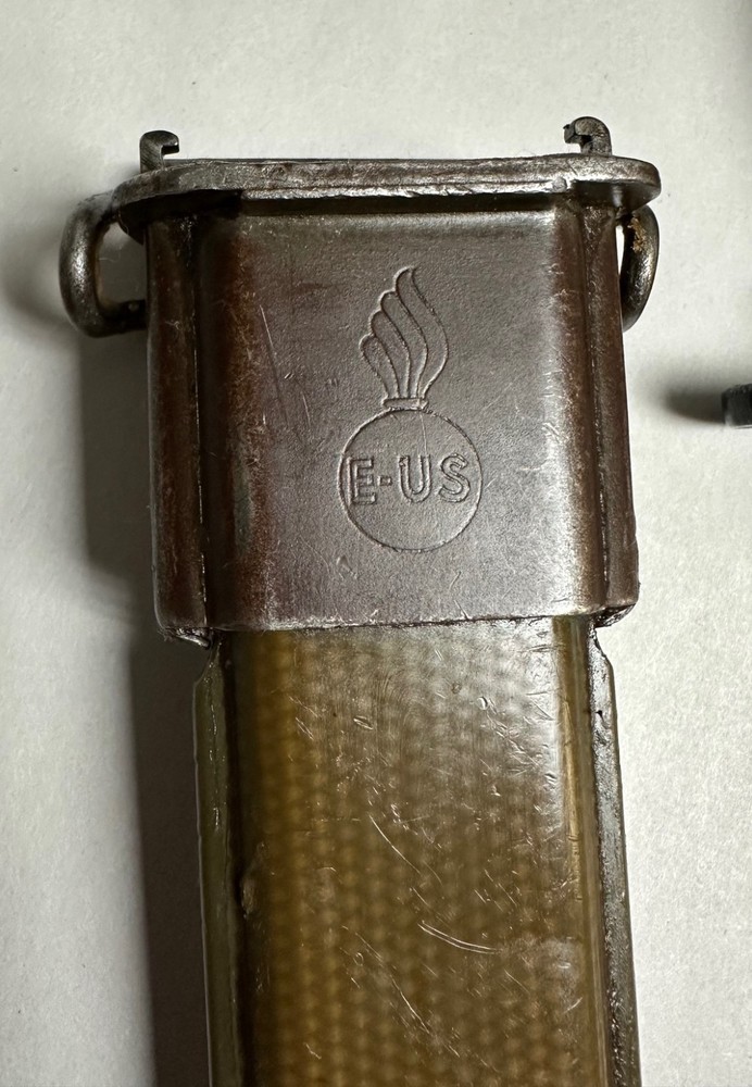 E-US GARAND 10" BAYONET WITH SCABBARD. ITEM #E-US-1.