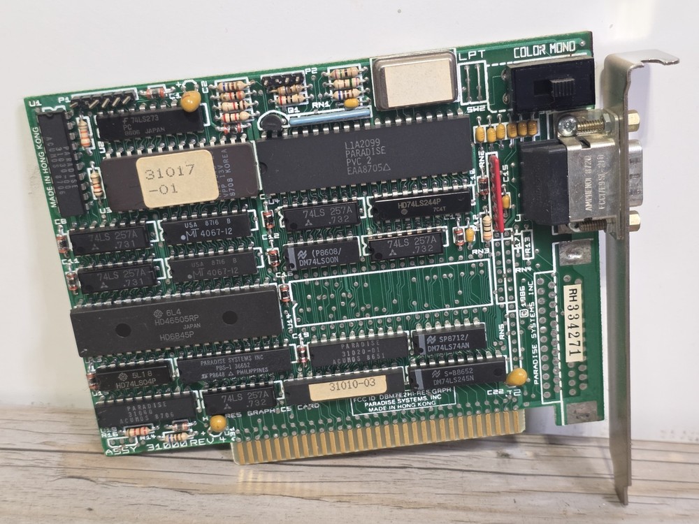 Vintage Paradise Systems Graphics Card Mono Color 1986