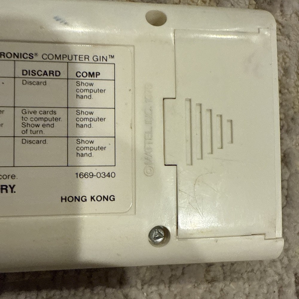 Vtg 1979 Mattel Electronics Computer Gin Handheld Game Console WORKS