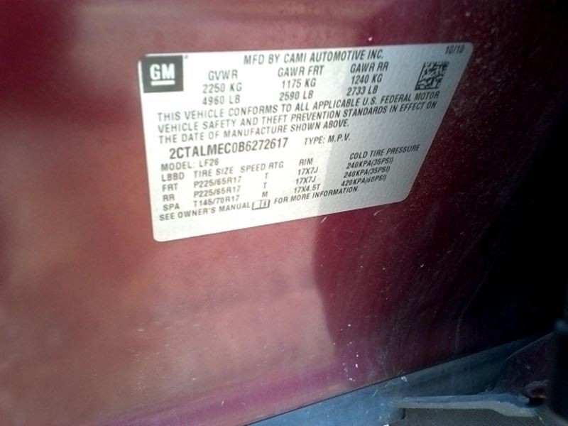 2011 GMC Terrain Dash Display Screen OEM 594-01178 Used, Needs Reprogramming