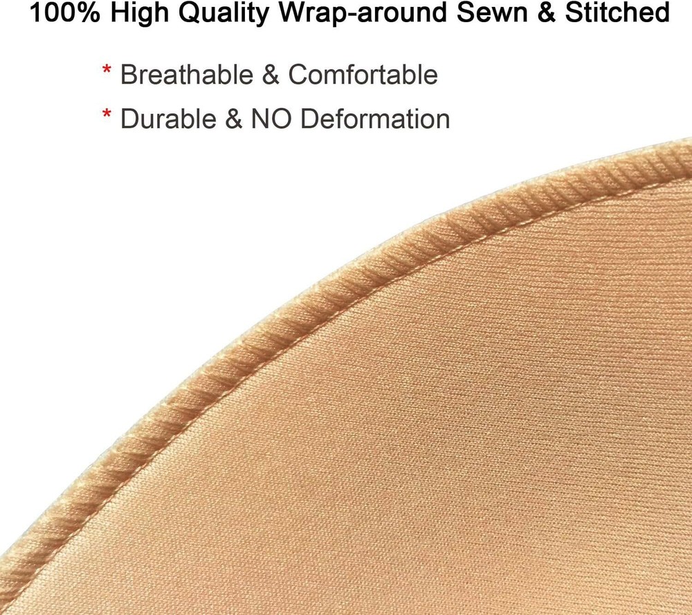 3 Pairs Removable Triangle Bra Pads Inserts for a B C Cups - Beige