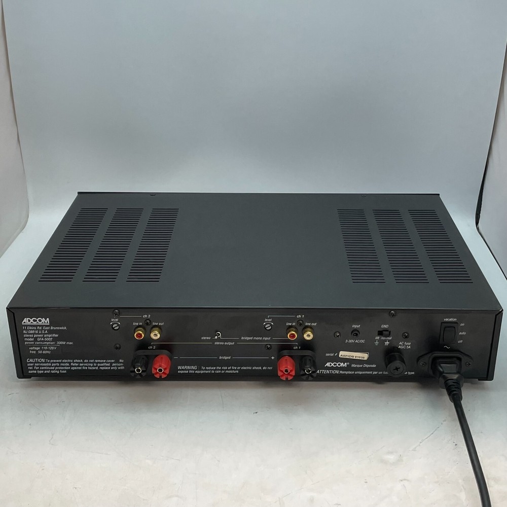 ADCOM GFA 5002 Power Amplifier 50WPC TESTED WORKING