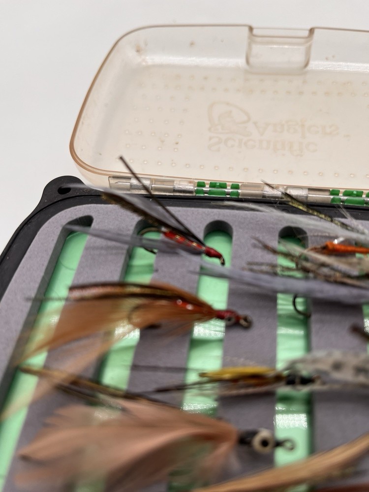 Scientific Angler Fly Box Case Waterproof Plastic Dual Sided With Foam