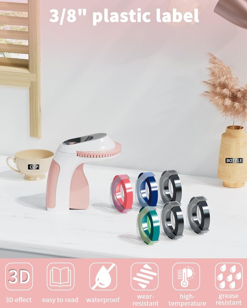 Phomemo Embossing Label Maker with 6 Label Tapes | Organizer Xpress, Pro Label