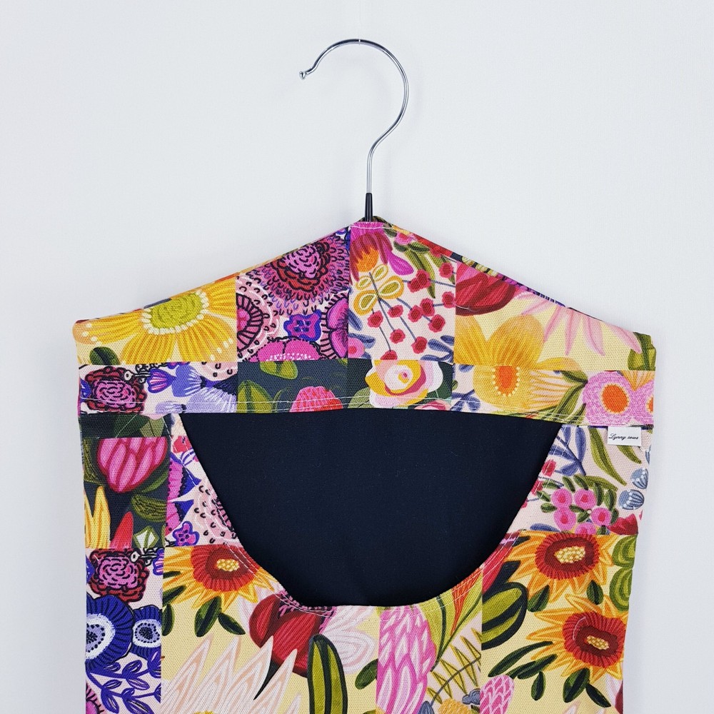 Peg Bag Handmade Pink Mixed Floral Patterned Lined Laundry Clothes Peg Holder