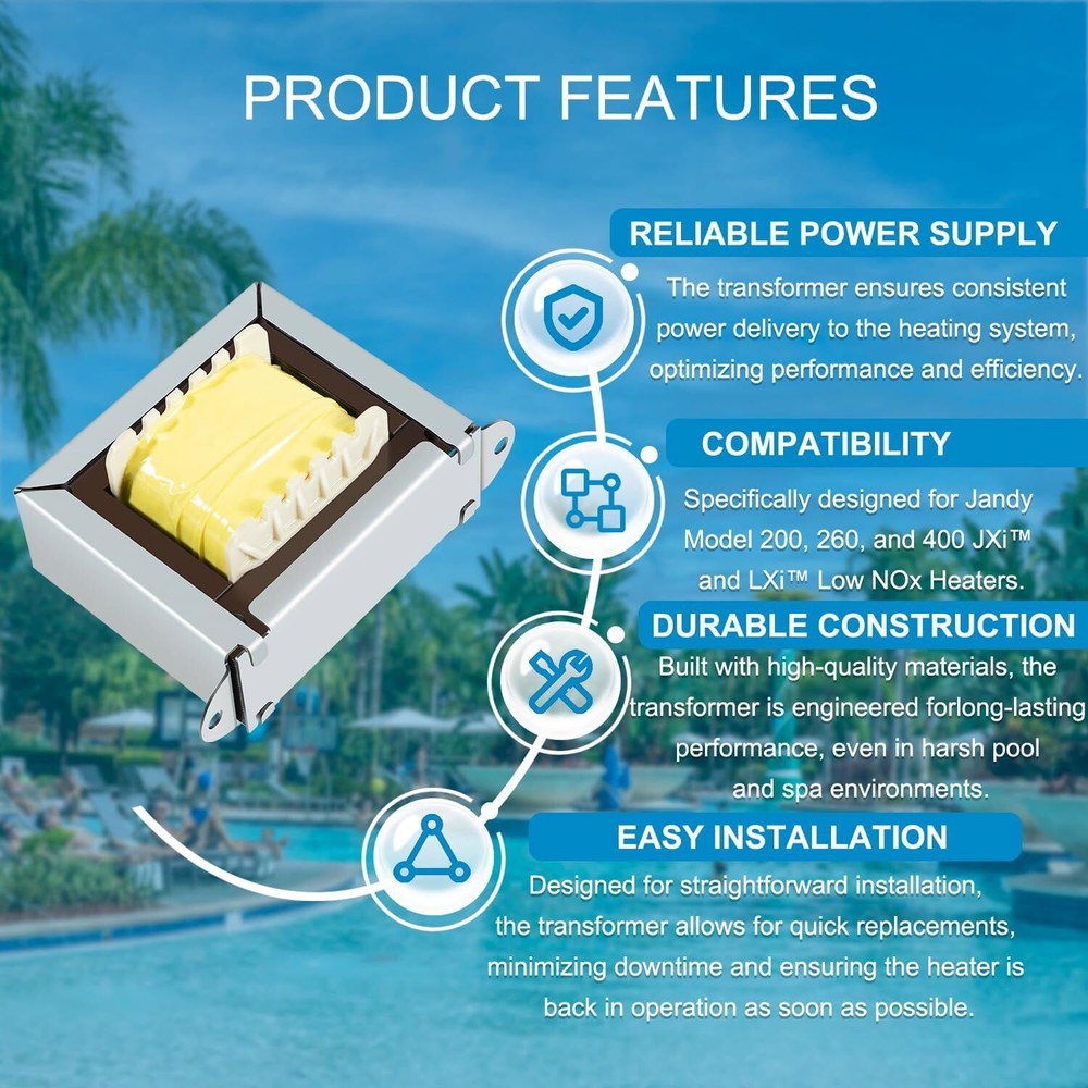 Transformer R0456300 for Zodiac Jandy LXi Low NOx Pool & Spa Heaters 250 300 400
