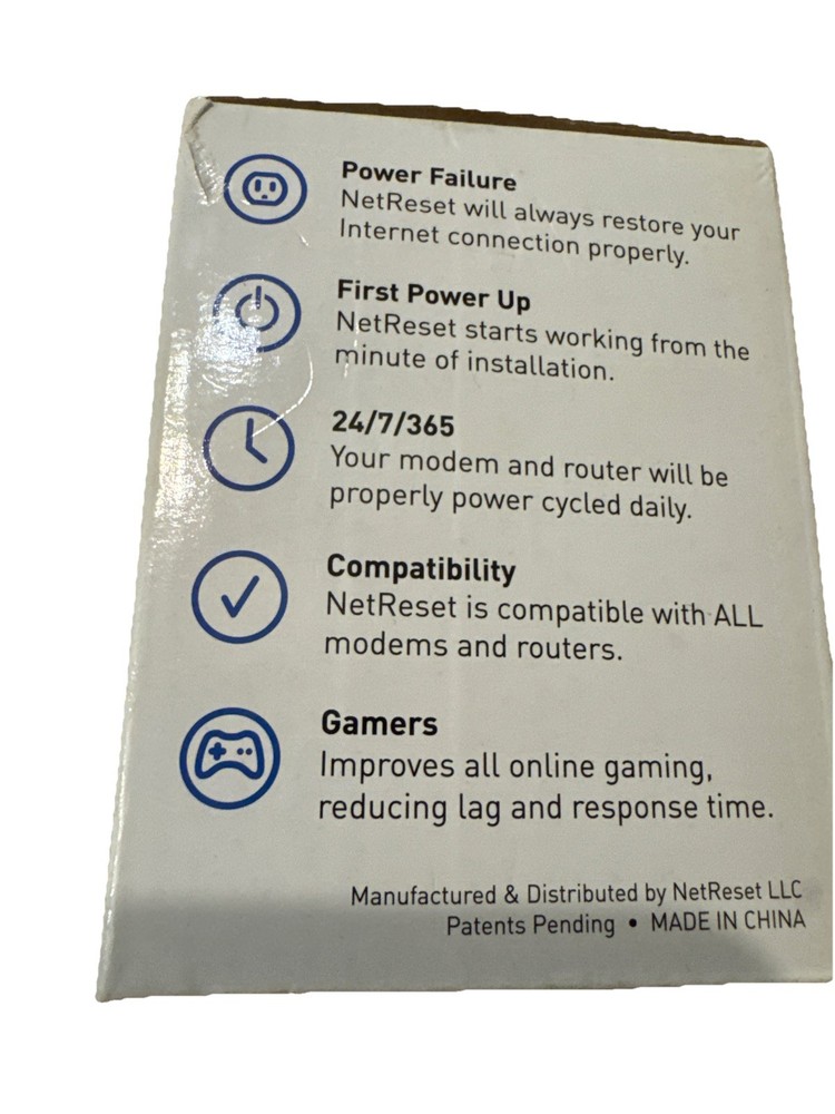 NetReset Digital Automatic Timer Outlet Router & Modem Faster Internet
