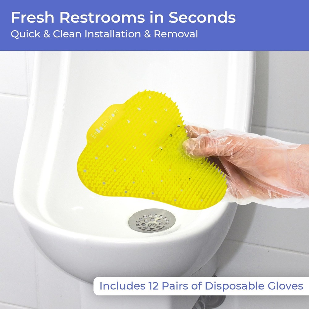 Urinal Screen Deodorizer for Men's Bathroom (12 Pack), Lemon Scented Splash G...