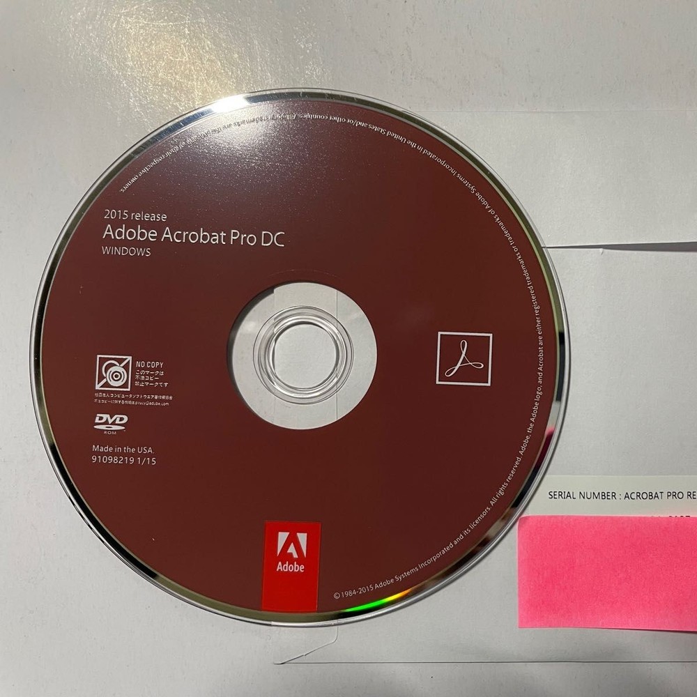Five Sets Adobe Acrobat Pro DC 2015 release Permanent windows version Used