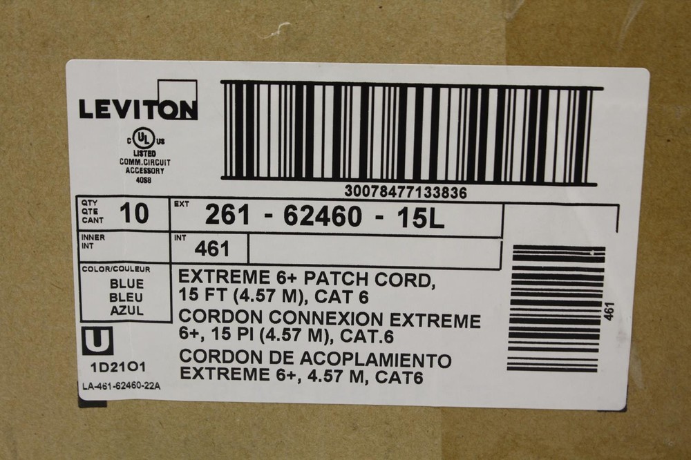 LEVITON 261 62460 15L 10 PACK