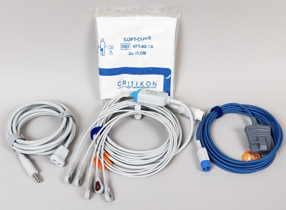 Philips MP50 Accessories Kit Bundle - Cuff, Hose, SpO2, 5-Lead ECG