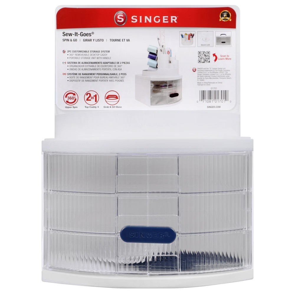 Multipurpose Sewing Storage Container and Craft Organizer with Removable Drawers