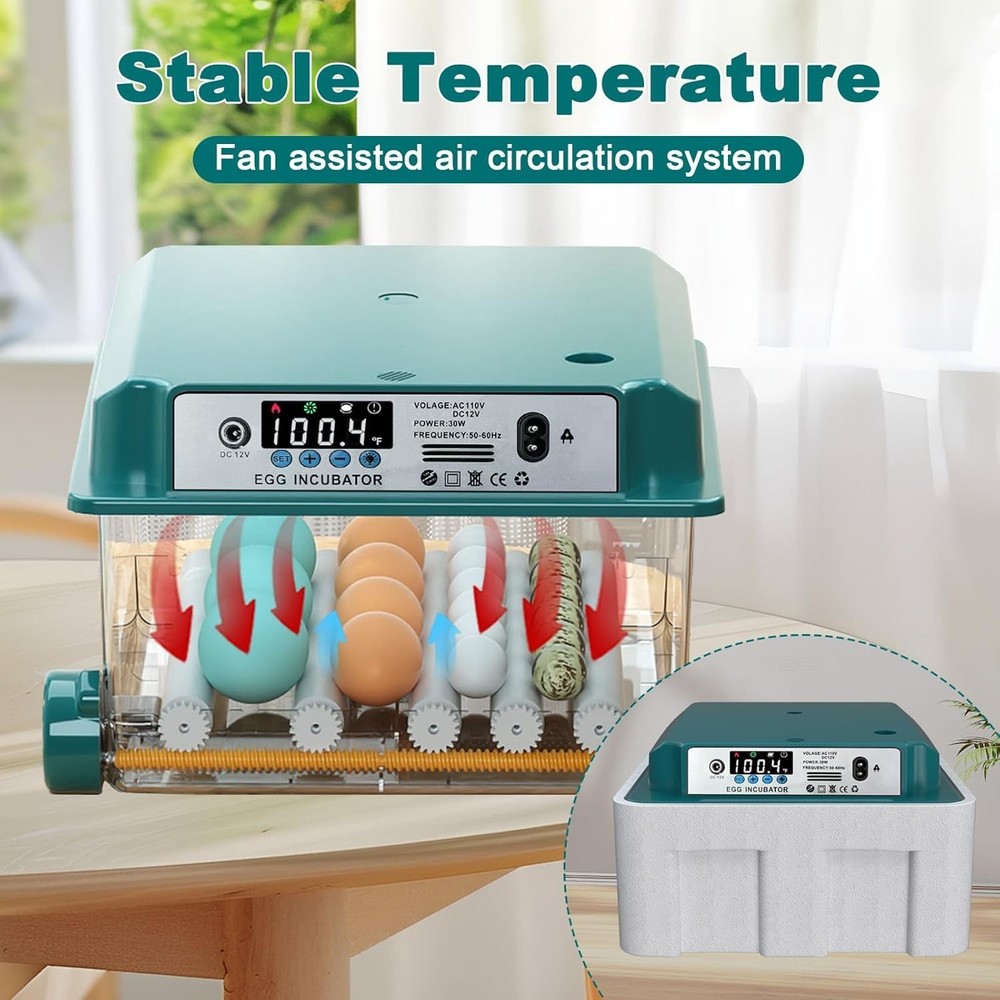 16 Eggs Incubators for Hatching Eggs with Automatic Turning and Humidification