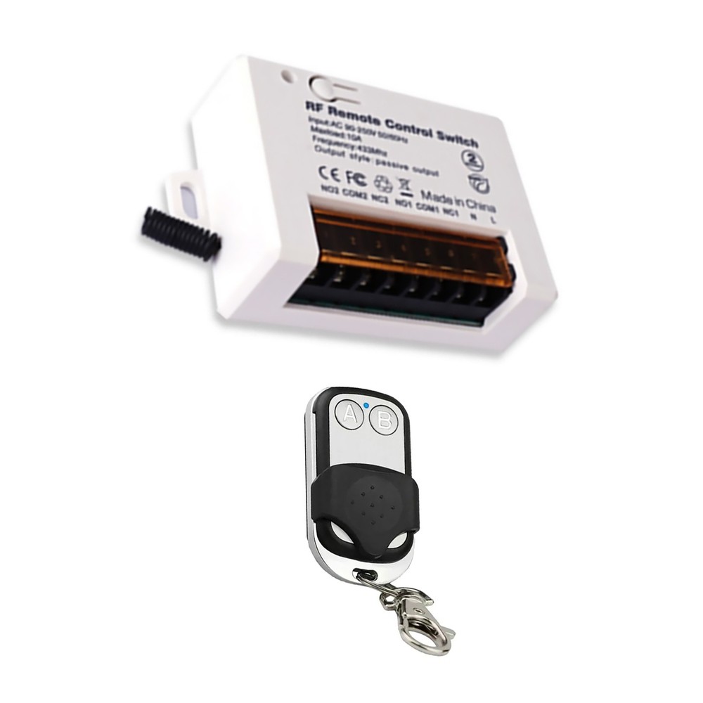 2Ch Relay Receiver Wireless Remote Control Switch for Garage/Gate 220V 110V