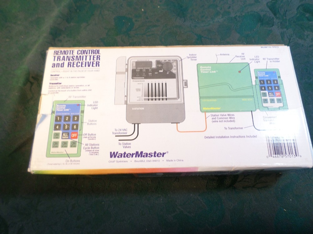 6 Station Orbit WaterMaster Sprinkler Remote Control Transmitter/Receiver-57013
