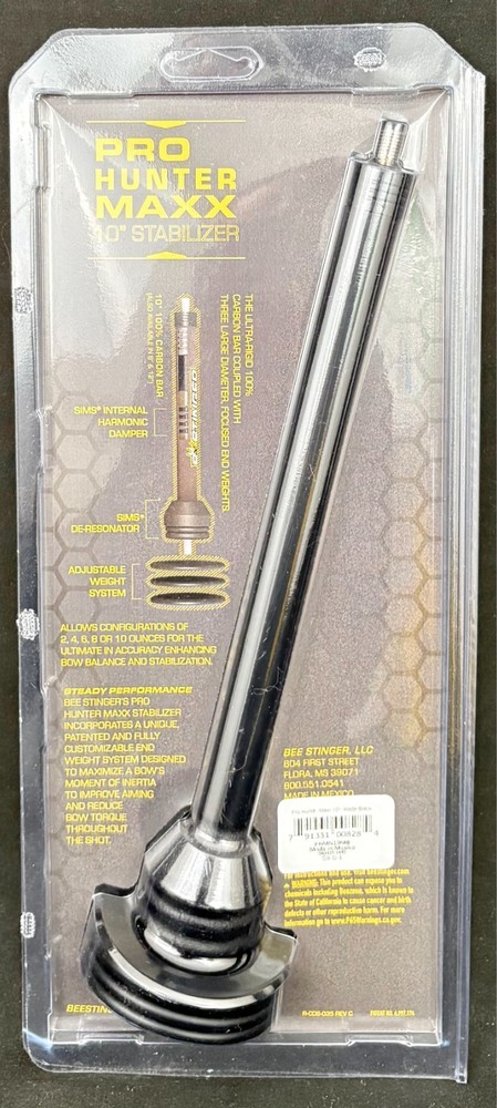 Bee Stinger Pro Hunter Maxx 10" Stabilizer Black NEW