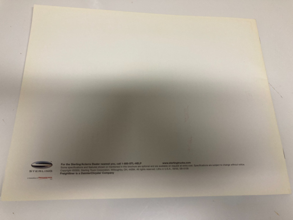 Sterling Acterra conventional truck brochure catalog 2000