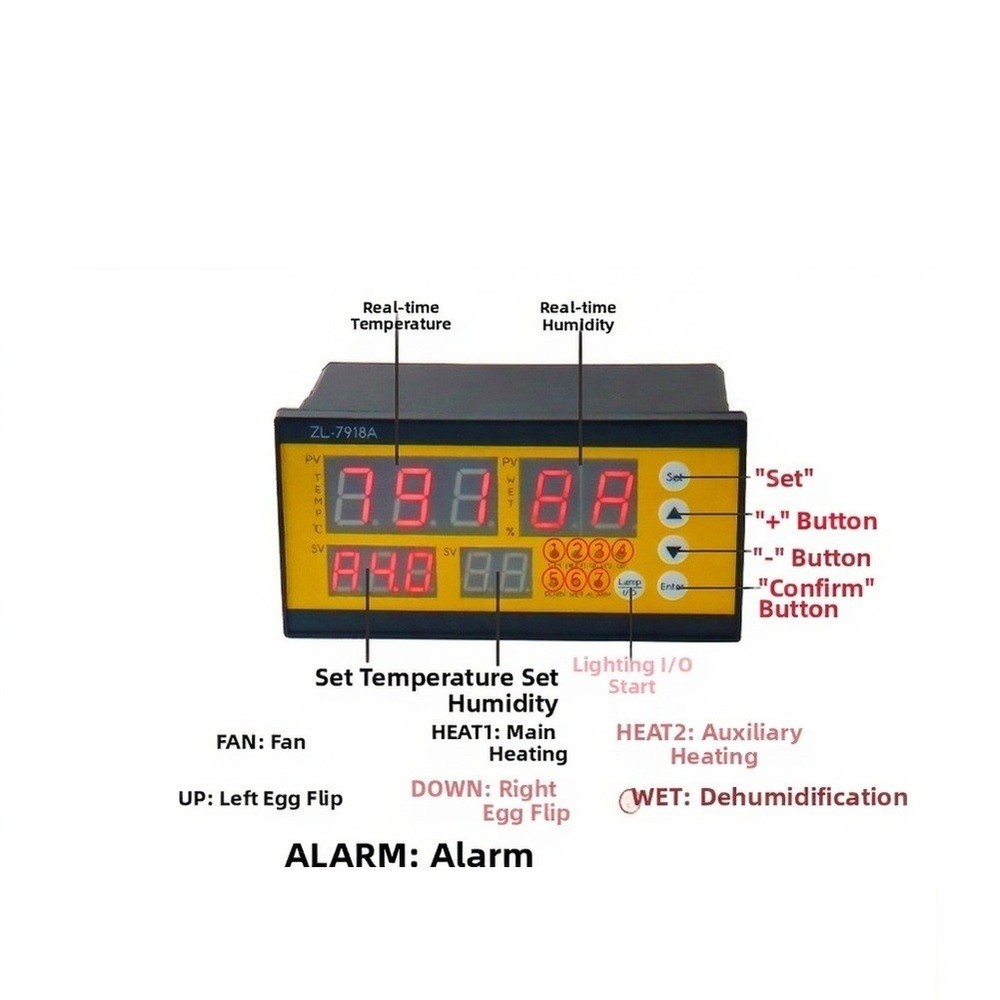 Automatic Egg Incubator with Dual Heating Digital Temperature Humidity Control