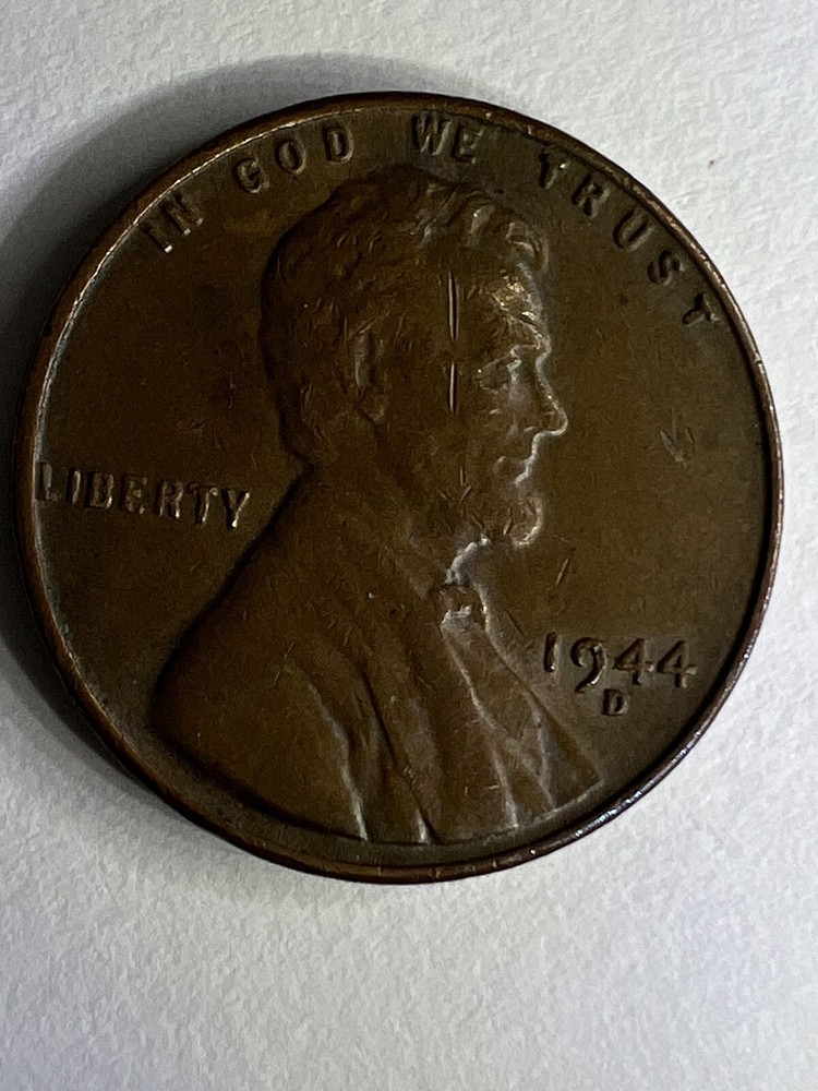 1944 D Lincoln cent penny Obverse And. Reverse Struck Errors