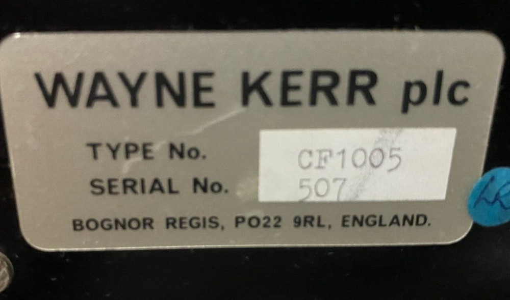 Wayne Kerr CF1005 Component fixture