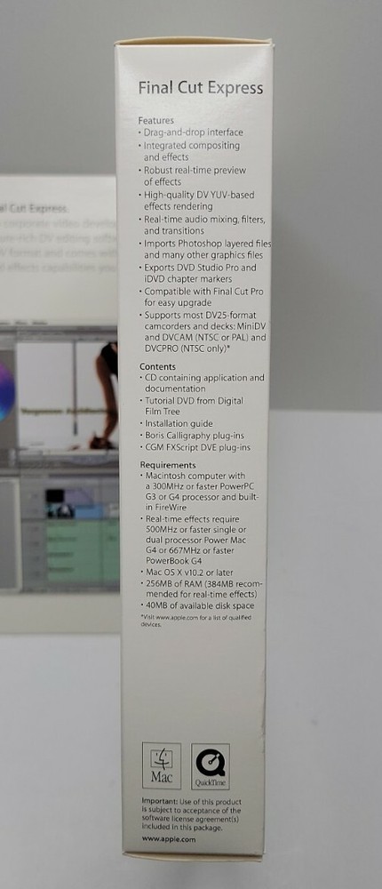 Vintage Apple Final Cut Express - Edit Like A Pro, Sealed.