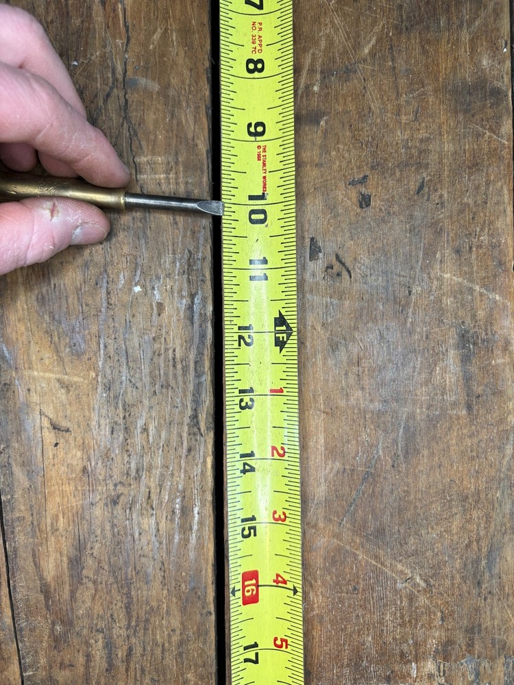 Vintage Solid Brass 4-piece Nesting Screwdriver Set Flat Head 6" Antique Tool