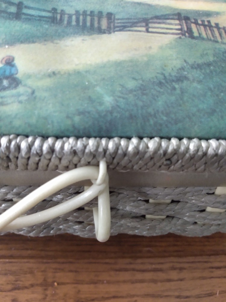 Vintage Sewing Basket Weaved